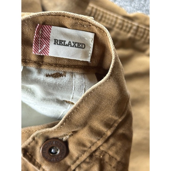 Dickies Relaxed Fit Sanded Duck Carpenter Pant Men 36x34 Brown Workwear Utility - Picture 4 of 14